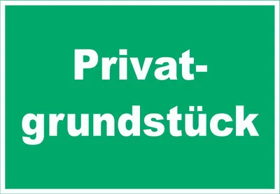 Produktbild von Privatgrundstück Schild grün-weiß A3 (297x420mm)