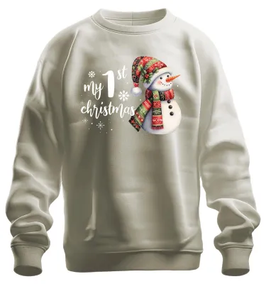 Productafbeelding van Mijn eerste kerst - Eerste kerst - Kerstcadeau. Uni sweatshirt, natuurmotief, maat 3XL