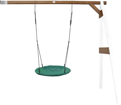 Produktbild von AXI Anbau Nestschaukel Summer für Kinder | Outdoor Nest Schaukel 100 cm für den Garten | Nestschaukel / Anbauschaukel in Grün - Anbau Element in Weiß / Braun