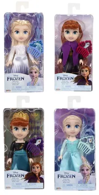 Produktbild von Jakks Pacific Disney Die Eiskönigin – Völlig Unverfroren Puppen + Kamm 5 Stück Zufälliger Versand Sortiert 15cm Blau Kinder Blau One Size