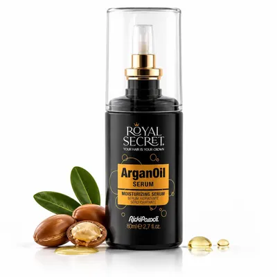 Produktbild von RickiParodi Royal Secret Arganöl Haarserum – Leave-In Serum für trockenes & strapaziertes Haar – Anti Frizz, intensive Feuchtigkeit & Glanz