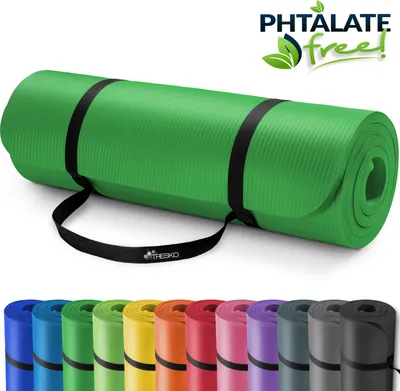 Produktbild von TRESKO Podložka na jogu Fitness podložka Gymnastická podložka Pilates 190x100x1,5cm Zelená