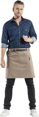 Obrázok produktu pre Chaud Devant Forene Denim Halter Zástera hnedá 70(Š) x 50(D) cm