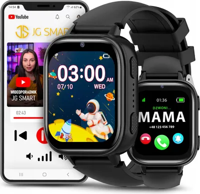 Zdjęcie produktu dla Smartwatch Dla Dziecka Dziecięcy Zegarek Telefon SIM Gry Nauka Aparat Bajki