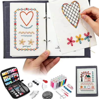 Stickbuch mit herausnehmbaren Seiten für Anfänger, DIY-Set