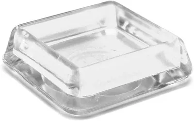 Produktbild von Eckige Möbeluntersetzer Gleitschalen transparent, 4 Stück
