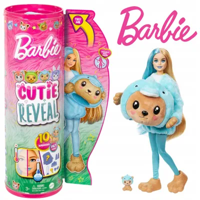 Produktbild von Barbie Cutie Reveal Puppe Delfin-Bär Mädchenspielzeug