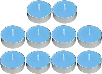 Produktbild von 20 Teelichter und Duftkerzen mit 2 Stunden Brenndauer für zu Hause, blau