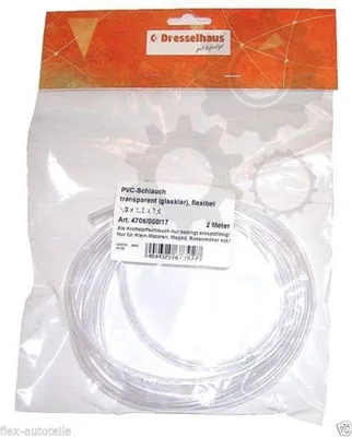 Produktbild von 2m PVC Schlauch transparent Ø 7,4 x 5 mm Kraftstoffschlauch Scheibenwaschanlage