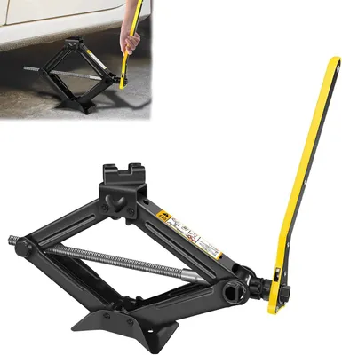 Produktbild von 2-Tonnen-Scherenwagenheber für Autos und Lieferwagen, 11–39 cm, mit Ratschenschlüssel, universelles Wagenheber- und Reifenwechselwerkzeug