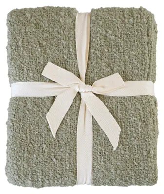 Produktbild von Weiche Bouclé-Plaid mit Fransen