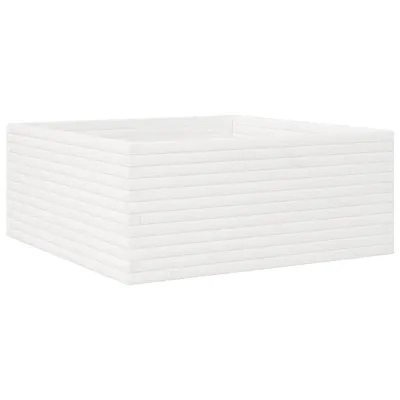 Produktbild von vidaXL Pflanzkübel Weiß 110x110x46 cm Massivholz Kiefer
