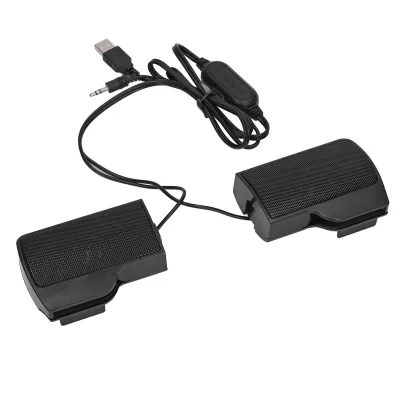 Obrázek produktu pro USB soundbar pro notebook - kabelové stereo reproduktory s klipem pro monitor, notebook, tablet a TV