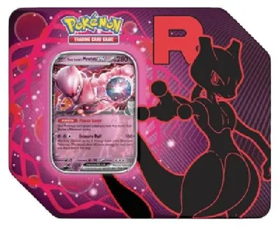Produktbild von Pokemon Team Rocket Tins: Team Rockets Mewtwo ex Tin