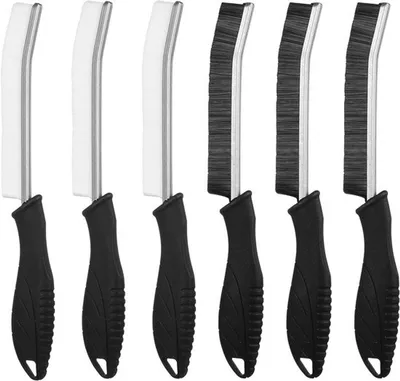 Set von 6 robusten Eckreinigungsbürsten für Fugen und Fliesen