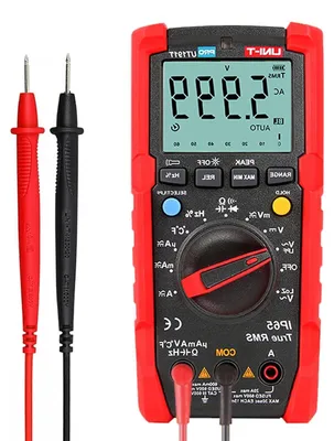 Productafbeelding van Professionele Multimeter - Meetinstrument - Elektrische Metingen - IP65 Stof- en Waterdicht - 600V AC/DC - Grijs