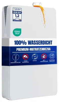 Produktbild von Utopia Bedding Matratzenbezug 150 x 200 x 30 cm Wasserdichter mit Reißverschluss, , Matratzenschoner