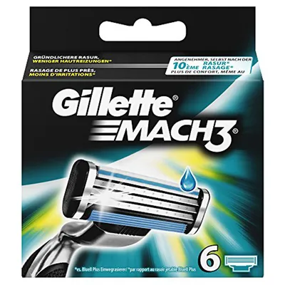 Produktbild von Gillette Mach3 Rasierklingen für Männer, 1er Pack (1 x 6 Stück)