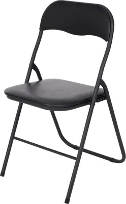 Klappstuhl, schwarz, 43x47x80 cm, bis 125 kg, Metallgestell