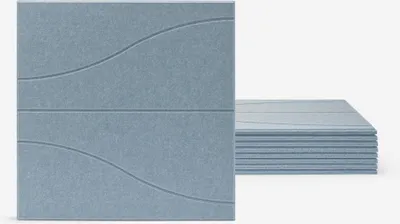 Produktbild von Set 8 dekorative Schallschutzpaneele 60x60 Design  hellblau Zarbi-A