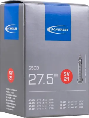 Image de Schwalbe 10400153V chambre à air vélo valve Presta 27.5" 25.4 - 50.8 mm