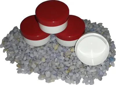 Produktbild von 10 Salbendosen, Salbendose 5 g 6 ml Deckel rot