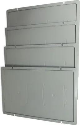 Produktbild von 4 Stück Deckel für Gemüsekiste, Eurofleischerkiste, Stapelbox E1 E2 E3 grau (4xDeckel grau)