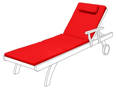 Produktbild von Gartenliegenauflage – Wasserabweisendes Sonnenliegenkissen mit Komfortfüllung – Weiche Auflage für Gartenliege
