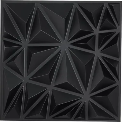 Image de panneaux muraux 3D lot de 33 30x30cm - revêtement mural noir diamant - décoration murale d'intérieur - montage facile