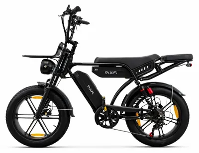 Image de Pixar M9 Vélo Électrique - Moteur 250W Batterie 48V17.5AH+17.5AH 20x4 Freins Hydrauliques - Noir