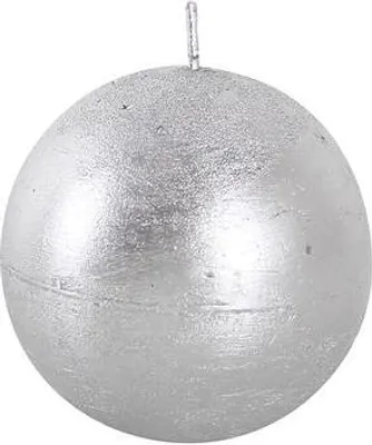 Obrázok produktu pre Sviečka Gule, Priemer 8Cm, Strieborná