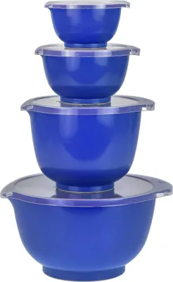 Produktbild von Rosti Rührschüssel Set 4tlg. mit Deckel "Margrethe" New blau (electric blue) 0,25+0,5+1,5+3,0L