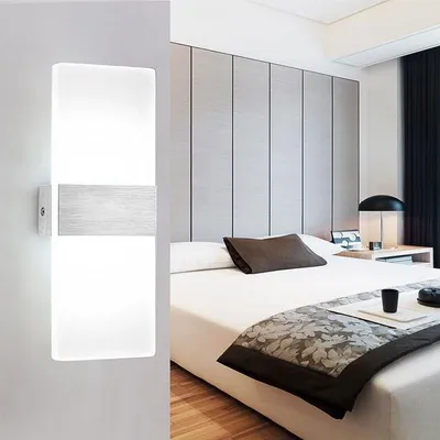 Immagine prodotto di Jiubiaz LED applique da parete per interni/esterni lampada da parete moderna illuminazione da parete scala corridoio bianco freddo 12W