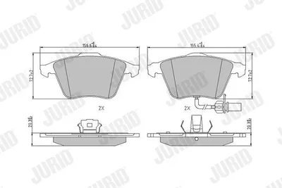 Produktbild von JURID Bremsbeläge Satz Vorne für AUDI A6 Avant (4F5, C6) 573196J