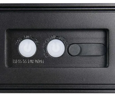 Image de Applique murale LED, noire, capteur, H 30,5 cm