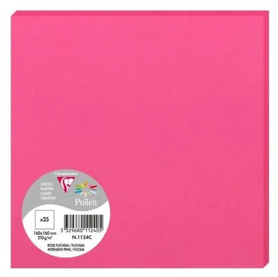 Image de Carte Pollen 160 x 160 mm, 210 g, fuchsia