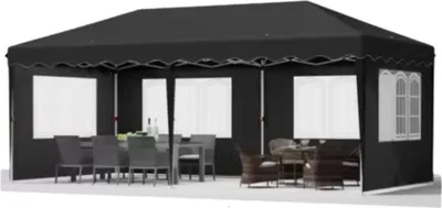 Obrázok produktu pre LUXUS párty stan - Skladací altánok 3x6 m - S bočnými panelmi - Vodotesný a UV ochrana 50+ - Výškovo nastaviteľný - Vonkajší a záhradný - Easy-Up