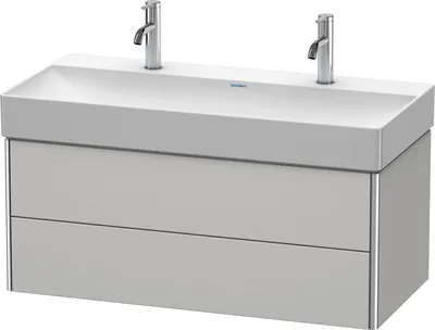 Produktbild von Waschtischunterbau XSQUARE 397x984x460mm nordic weiß seidenmatt 397 x 984 x 460 mm nordic weiß seidenmatt