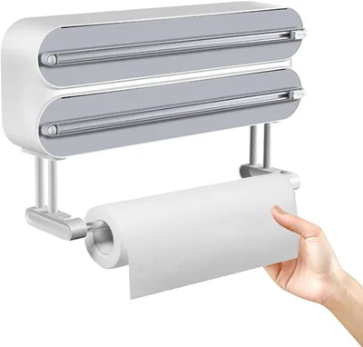 Produktbild von Küchenrollenhalter 3-in-1, Folienabroller mit Schneider, für Küche
