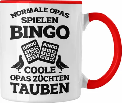 Produktbild von Trendation - Taubenzüchter Geschenkidee Tasse mit Spruch Taubenbesitzer Geschenk Taubenliebhaber Opa (Rot)