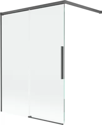 Immagine prodotto di Mexen Rox paravento doccia scorrevole a 2 ante 120 x 150 cm, trasparente, grigio canna di fucile spazzolato - 8C9-100-003-66-00