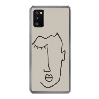Produktbild von MuchoWow® Handyhülle Schutzhülle Hülle für Samsung Galaxy A41 Auge - Abstrakt - Strichzeichnung Silikon Softcase Handy Hülle - Mobiltelefon