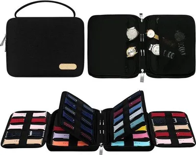 Produktbild von Nylon-Organizer für Armbänder, 40-fach, schwarz