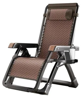 Imagen del producto de Silla reclinable - Sillón - Silla mecedora - Plegable - Respaldo ajustable hasta 170° - Capacidad de carga: 300 kg