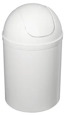 Obrázok produktu pre Výklopný odpadkový kôš, 5 l, plast, biely