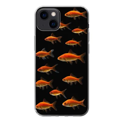 Produktbild von MuchoWow® Handyhülle Schutzhülle Hülle für iPhone 13 Goldfisch - Tiere - Schwarz Silikon Softcase Handy Hülle - Karteninhaber