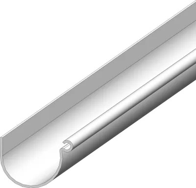 Produktbild von Dachrinne Halbrund 60mm Einzelteile | Dachrinne Regenrinne 200cm Weiss | Kunststoff PVC Fallrohr DN60 | Gartenhaus Carport Terasse