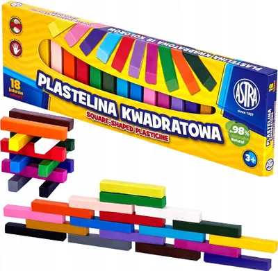 Produktbild von ASTRA Knetmasse quadratisch 18 Farben, 83814904