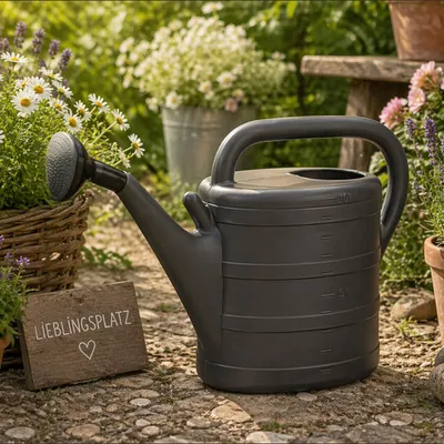 Gießkanne Wasserkanne Kunststoffkanne Kanne Kunststoff Anthrazit 10L