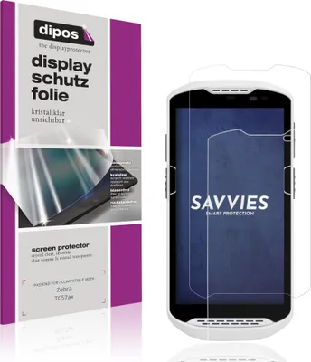 Produktbild von 4x Schutzfolie für Zebra TC57ax klar Displayschutzfolie Folie Display Schutz dipos